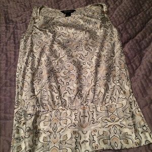 WHBM patterned satin drape tank